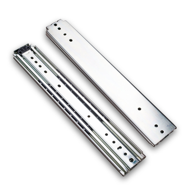 BS7601 76mm Three Section Heavy Duty Ball Bearing Slides Full Extension for Apartment