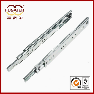 Fusaier Super Discount 53mm Width Full-Extension Soft Closing Building Hardware 3-folds Buffer High Loading 100kgs Capacity Drawer Runners