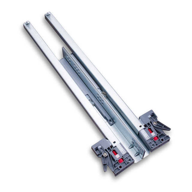 CS03 Soft Close 2 Fold Undermount Drawer Slider with 2D 3D Handle Concealed Slides