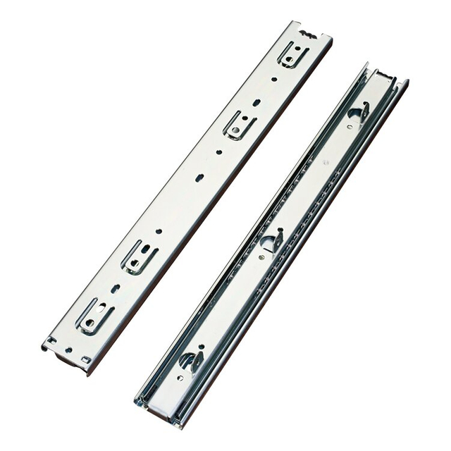 BS4507 45mm 3 Section Ball Bearing Telescopic Rail Full Extension Mounting Tabs