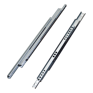 BS1702 Furniture Cabinet Hardware 17mm Light Duty Ball Bearing Telescopic Sliding Rails Two Way Drawer Sliders