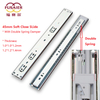  45MM Ball Bearing Furniture Hardware Double Soft-Closing Furniture Accessories Office Drawer Slides