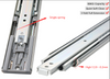 51mm Ball Bearing Buffering Telescopic Channel 155lb Heavy Duty Telescopic Rails Soft Closing Drawer Sliders