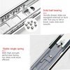 Cabinet Hardware 45mm Telescopic Channel Soft Close Ball Bearing Drawer Slides