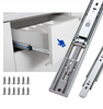 Full Extension Light Push Open Drawer Cabinet Telescopic Channel Ball Bearing Press Slide Out Drawer Sliders