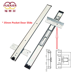 Factory OEM 35mm 25kg keyboard Ball Bearing slide pocket door slide with hinge