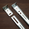 Light Duty 35mm Ball Bearing Slides Strong Pull 2-Fold Single Extension Telescopic Rails with Rear Mount Bracket