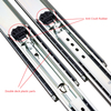 76mm Industry Tool Box Locking Full Extension Drawer Channel Rail Ball Bearing Slides with Lock for Industry