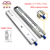 Industrial Heavy Duty Ball Bearing Drawer Guiding Telescopic Slide Rail with Lock Handle