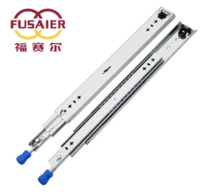  FOSHAN Factory free sample 53mm Width Full-Extension Soft Closing Building Hardware Telescopic Channels 3-folds Buffer High Loading Capacity 227kgs Drawer Slides