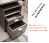 FOSHAN Fusaier Furniture Cabinet Sliding Hardware Telescopic Drawer Slide Rails Single Extension Silver 22lbs Light Duty Ball Bearing Two Way Drawer Sliders