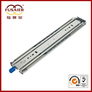 Factory Wholesales Adjustable 76mm Ball Bearing Drawer Slides Lock-in Lock-out Telescopic Rails