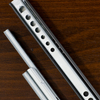 BS1702 Furniture Cabinet Hardware 17mm Light Duty Ball Bearing Telescopic Sliding Rails Two Way Drawer Sliders
