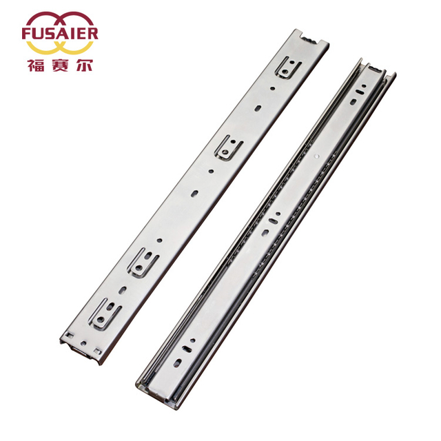 Fusaier Supply 45mm Full Extension Stainless Steel Ss403 Ss201 Ss430 Material Furniture Slide Drawer Slide Rails