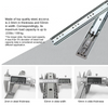 53mm 3 Fold Ball Bearing 100kg 220lbs Heavy Capacity Damper Drawer Sliders Soft Close Telescopic Channel