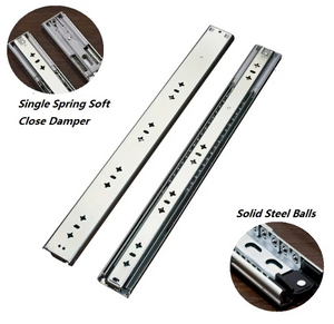 New Quality 45mm Wide Full-Extension Soft-Close Building Hardware 3-folds High Loading 45kgs Capacity soft-closing Drawer Slides