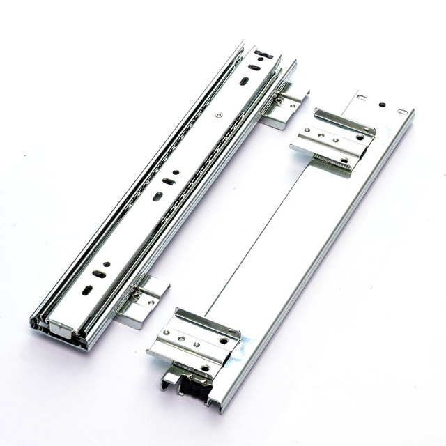 BS4520E 45mm 3 Section Ball Bearing Keyboard Tray Slides Quiet Gliding Steel Rails