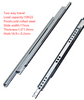  17 mm Double Layer Light Duty Ball Bearing Two-way Travel Drawer Sliders Kitchen Cabinet Telescopic Rails