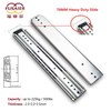  FOSHAN Factory Cheap and Adjustable 53mm Width Full-Extension Soft Closing Building Hardware Telescopic Channels 3-folds Buffer High Loading Capacity 100kgs Drawer Slides