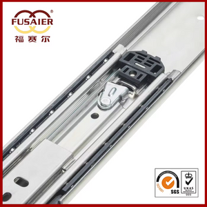 Factory Adjustable 76mm Ball Bearing Drawer Slides Lock-in Lock-out Telescopic Rails