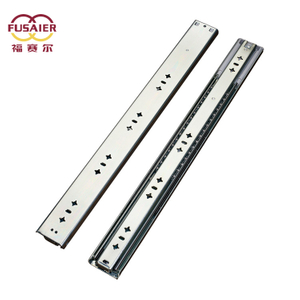 Foshan 53mm Soft Close Heavy Duty Furniture Telescopic Ball Bearing Drawer Slide