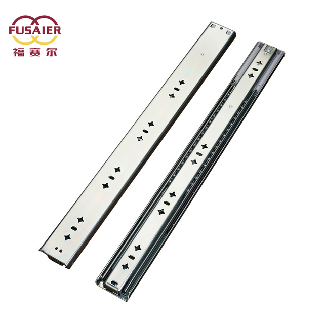 Foshan 53mm Soft Close Heavy Duty Furniture Telescopic Ball Bearing Drawer Slide