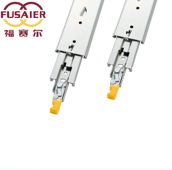 Best Selling 76mm Heavy Duty Loading 225kgs Capacity Furniture Hardware Lock-in Lock-out Drawer Slides