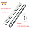 High Quality Furniture Accessories Adjustable Full-Extension 3 Fold Hardware Furniture High Load Capacity 45mm Drawer Slide