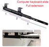 100lbs Office Computer Keyboard Drawer Sliders Ball Bearing Adjustable Height Fingerboard Drawer Guide Runners With Mounting Brackets