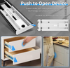 Full Extension Light Push Open Drawer Cabinet Telescopic Channel Ball Bearing Press Slide Out Drawer Sliders