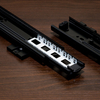 BS4520E 45mm 3 Section Ball Bearing Keyboard Tray Slides Quiet Gliding Steel Rails