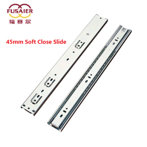 Manufacturing soft close telescopic slide push open full extension channel rails ball bearing cabinet drawer slides