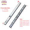 2-fold 17mm 27mm Width Hot Sale Cheap Price Furniture Kitchen Cabinet Ball Bearing Galvanized Drawer Slide Runners Channel