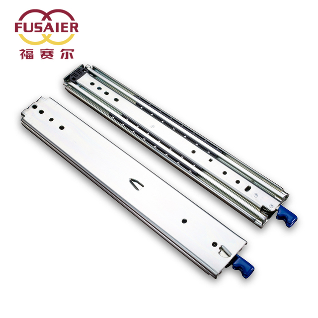 225KG 76mm with lock handle full extension heavy duty RV motor home drawer slides rails runners Iron tool cabinet
