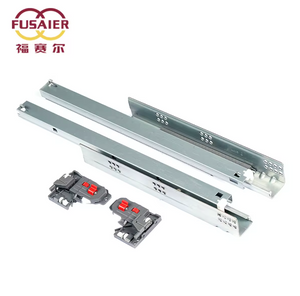  Factory Low Price Bottom Mount Full Extension Drawer Sliders Hidden Telescopic Channel Buffer Damper Movable Slide With 2D 3D Adjustable Handle